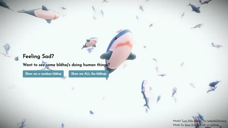 Screenshot of Blåhaj's Being Human