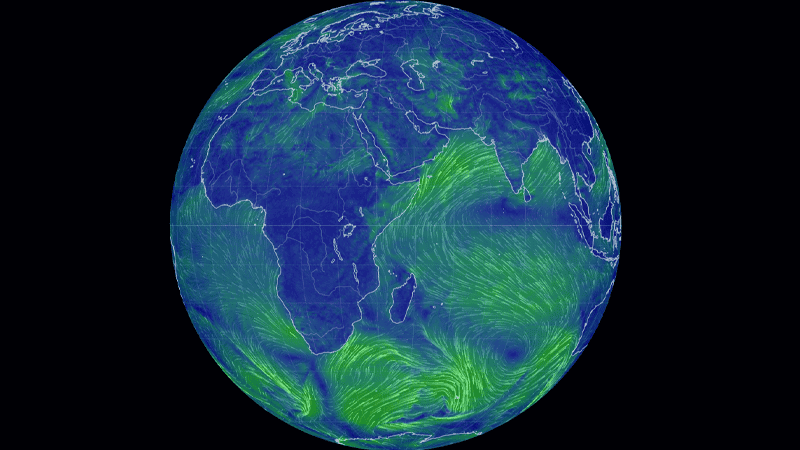 Screenshot of Earth Wind Map