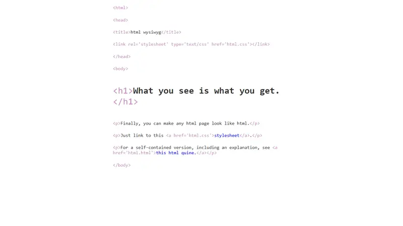 Screenshot of html wysiwyg