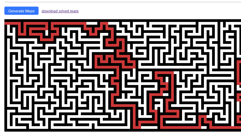 Screenshot of Maze Generator