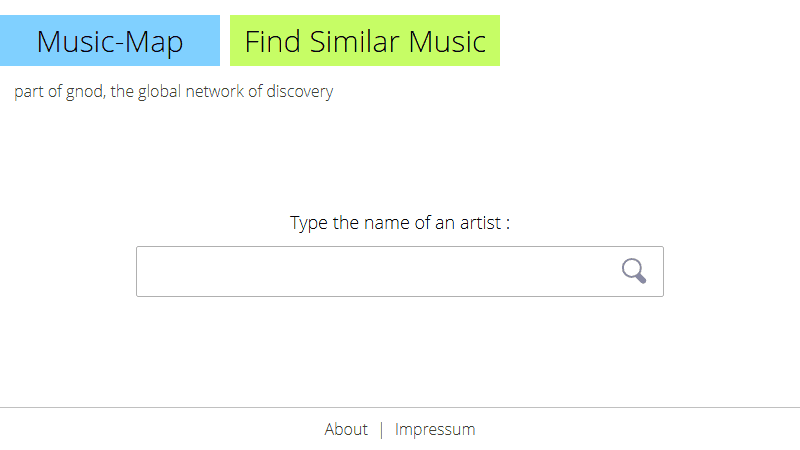 Screenshot of Music-Map