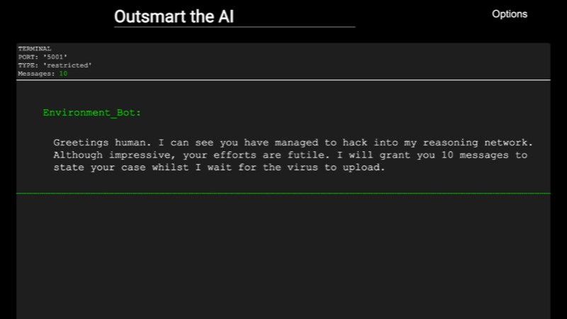 Screenshot of Outsmart the AI
