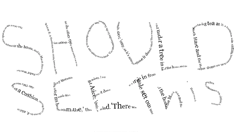 Screenshot of Calligram Creator by Paint.Toys