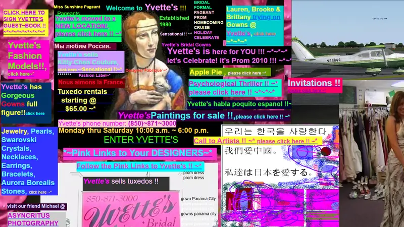 Screenshot of Yvette's Bridal Formal